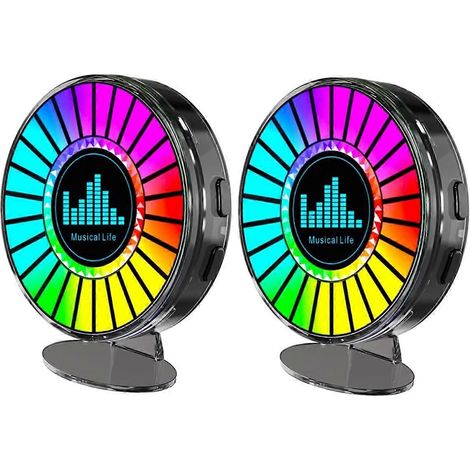 Runde RGB-Stimmungsleuchten mit Geräuschsensor, Nachtlichter (2er-Set) (1/5)
