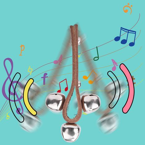 Cloche Manuelle à 3 Clochettes - Jouet Musical Éducatif pour Enfants, Instrument de Percussion (1/5)