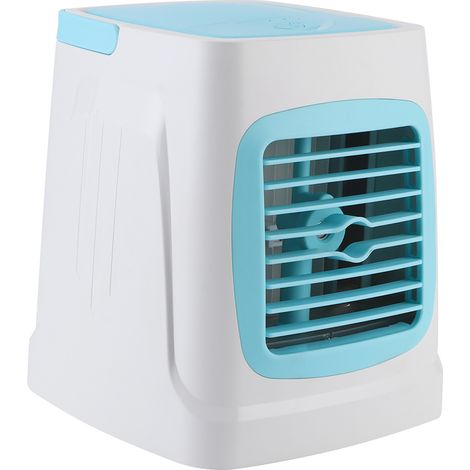 Mini ventilateur de refroidissement portatif d'humidificateur de refroidisseur d'air de LED d'usb multifonction pour le bureau de chambre à coucher à la maison (bleu) (1/5)