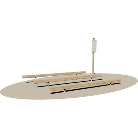 Superamento Ostacoli Giochipark 3 travi legno 9x9cm supporti acciaio &Oslash 4cm (1/2)