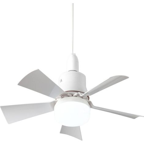 Ventilateur de plafond silencieux avec télécommande – 5 pales – 3 vitesses – Douille E26 – Lumière blanche et chaude – Installation facile (1/5)