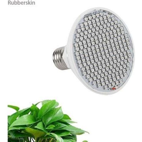 Lampada LED da coltivazione da 20W, pannello E27 ad alta potenza a spettro completo, 200 LED per idroponica in serra, fiori da interno e piante in vaso. (1/4)