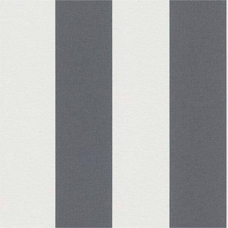 Stripes wallpaper wall Profhome 179050 non-woven wallpaper textured with stripes matt grey white 5.33 m2 (57 ft2) (1/5)