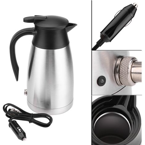 Bouilloire électrique voiture 1000ML 12V/24V en acier inoxydable pour voyage (1/5)