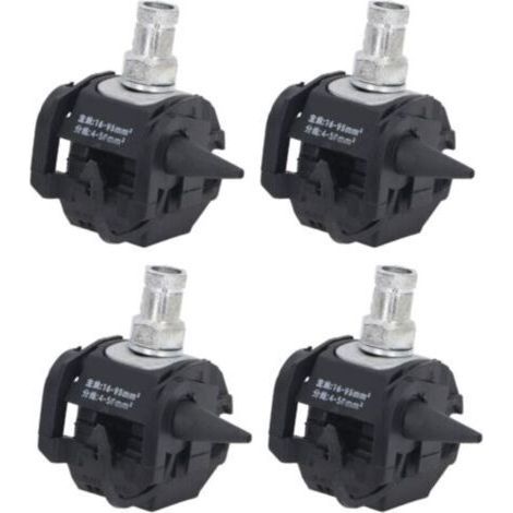 Connecteur de Perçage D'isolation, 5 Pièces de Pince de Perçage D'isolation 1KV sans Pelage Répartiteur de Câble Haute Basse Tension avec Coque Isolée Aucun Pelage Requis pour