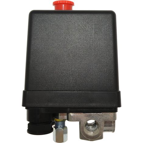 Pressostat de Compresseur d'air 220V G1 / 4" 4 Trous, Vanne de Compresseur, Interrupteur pour Compresseur (Plastique et Aluminium) (1/5)