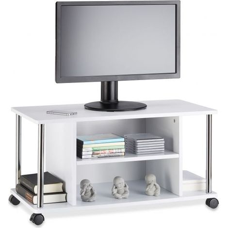 Mobile porta tv bianco con ruote 88312 (1/5)