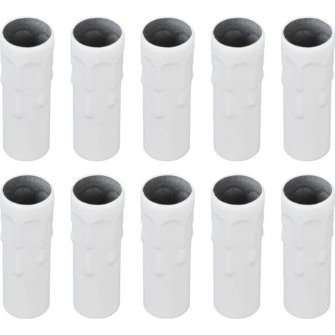 Tube Support Lampe E14 - Fer Galvanisé - Pour Lustre Cristal et Bougie - 25x80 mm - Lot de 10 (1/5)