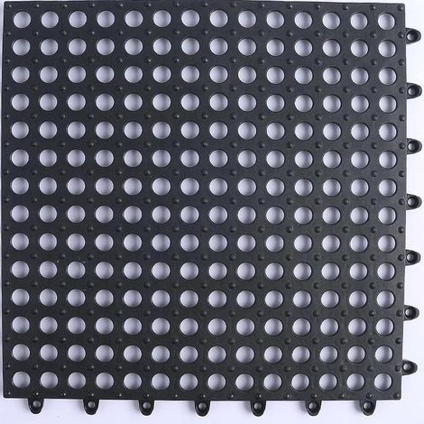 JSSEVN - Washable Shower Mat, Indoor Door Mat, Non-Slip Bath Mat, Quick Drying PVC Bath Mat (30x30cm, 4PCS) (1/4)