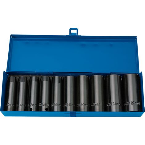 Draper Expert Hi-Torq Impact Socket Set with 1/2-Inch Square Drive, Includes 10 Metal Storage Cases (1/5)