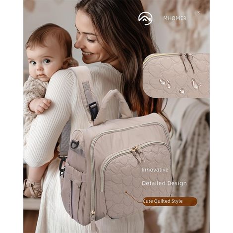 Sac à dos langer léger avec matelas, isolation et bandoulière réglable main pour jeunes mamans (1/5)