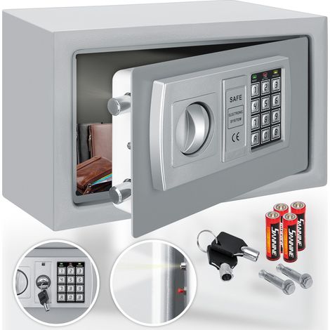 KESSER® Caja fuerte 31 x 20 x 20 cm, cerradura electrónica, LED - Plata (1/5)