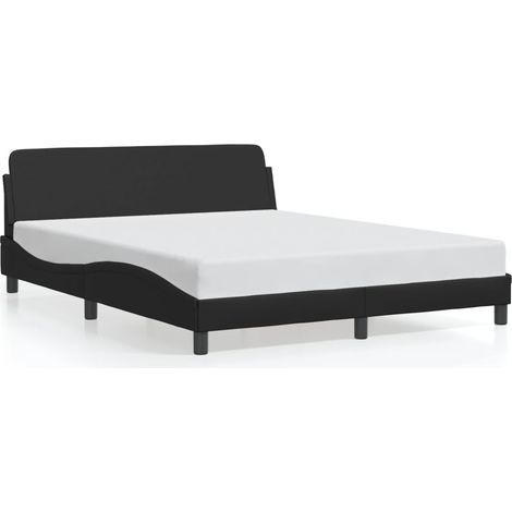 Lit double,Lit adulte,Cadre de lit Dover noir 160x200 cm similicuir CFW9123930 (1/5)