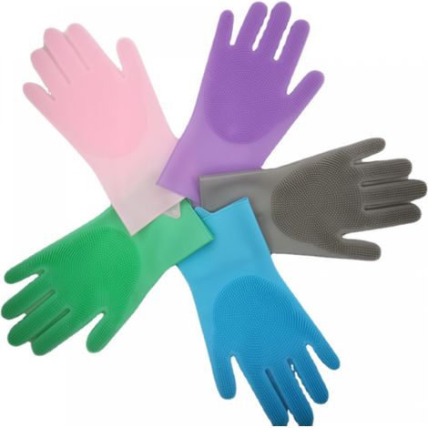 Gants de cuisine en silicone imperméables - Lot de 5 - Taille (1/5)