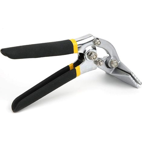 Alicates para doblar chapa metálica, herramienta manual de engaste con alicates para chapa metálica, alicates de engaste con mango antideslizante, dobladora de chapa metálica (doblada) (1/5)