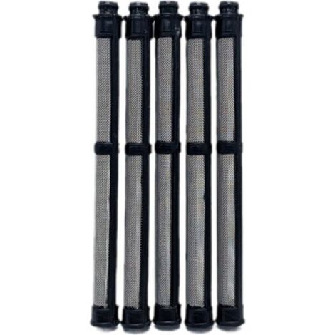 Lot de 5 filtres de collecteur, filtre pulvérisateur de peinture sans air à 60 mailles, Airless Pulvérisateur Spray Pompe Filtre pour pistolet pulvérisateur (1/4)