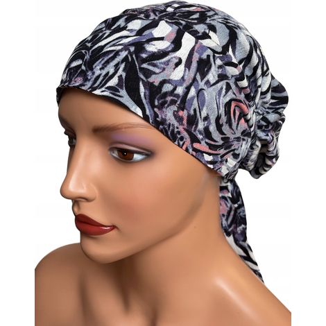 Turban Eva w-395, geknitterter Schal aus Viskose, ebenfalls nach der Chemotherapie (1/5)