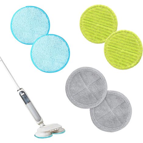 Pieces Cordless Replacement Pads, Cordless Electric Rotary Replacement Gloves, Electric Mop Pads, Microfiber Replacement Pads for Steam Cleaners (1/5)