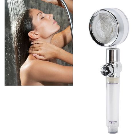 Pommeau de douche LED g1/2 avec arrêt d'eau à un bouton, filtre, jet de coton, contrôle de la température et pommeau de douche tricolore SDS-A34 (1/5)