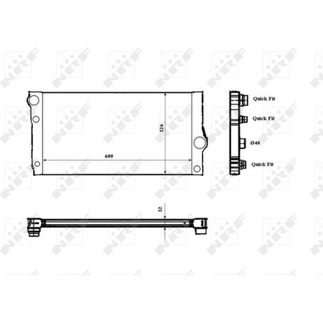 Radiateur, refroidissement du moteur NRF 53817 BMW 17107562587 17117562586