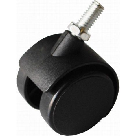 FPLUS rueda oficina 40 mm. tornillo m-8 sin freno 79206 , Rueda tipo oficina SIN freno                                                                  Diametro rueda 40 mm.
Peso m