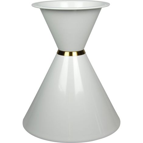 Base redonda, pata de mesa, marco, pedestal de mesa, reloj de arena blanco, 49 cm (1/5)