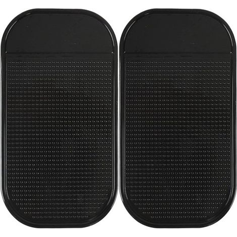 Set di due tappetini antiscivolo, autoadesivi, lavabili e riutilizzabili per cruscotto auto. Questi tappetini in silicone (14 x 8 cm) sono adatti per... (1/4)