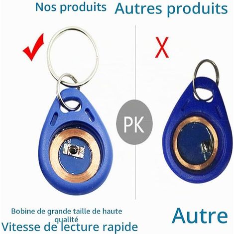 RFID Badges Keyfobs Smart ID Key Tag 125KHz Access Card Door Control Proximity EM4100 TK4100 Keyfobs RFID NFC Token Badge Holder (1/3)
