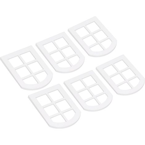 Lot de 6 fenêtres miniatures pour maison de poupée, à l'échelle 1:12. Modèles de fenêtres en bois pour la décoration. (1/5)