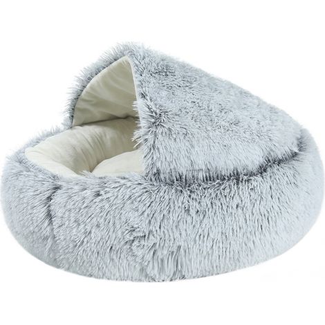 Cama para gatos para un sueño profundo, cueva suave y cálida, cómoda y con buen soporte, fácil de limpiar, base antideslizante. (1/5)