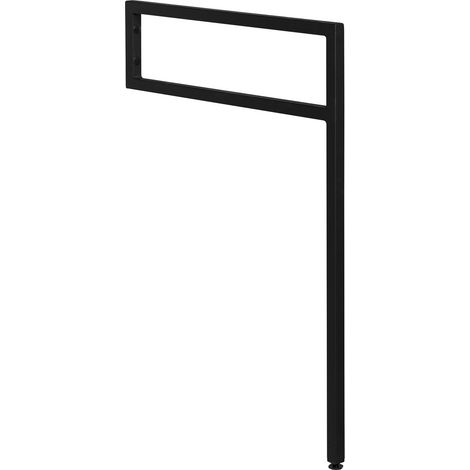 Support 490x690x20mm, acier inoxydable peint, noir mat