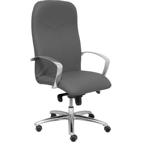 Poltrona Caudete in ecopelle grigio scuro