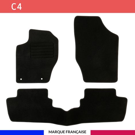 Tapis de voiture - Sur Mesure pour C4 (2004 - 2011) - 3 pièces - Tapis de sol antidérapant pour automobile (1/4)