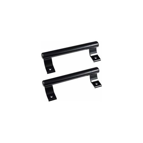 Poignée de porte coulissante en aluminium 200mm Poignée de porte en verre pour balcon Poignée de porte pour meuble de salle de bain Poignée en métal moderne (2 pièce noir ) (1/4)