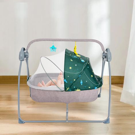Elektrische Babywiege Schaukelfunktion Melodien Babyschaukel Automatik 1007585cm