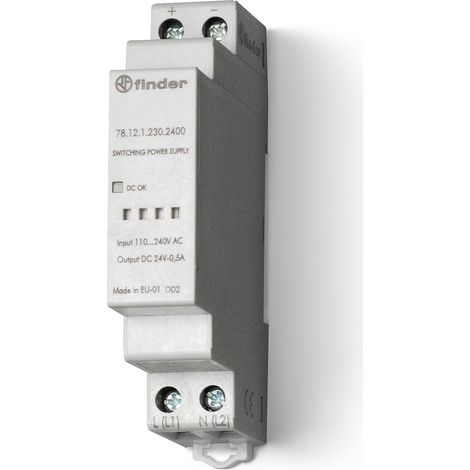Alimentation 1,25A IN : 110 à 240V AC OUT : 12V DC 12W FINDER 781212301200PAS