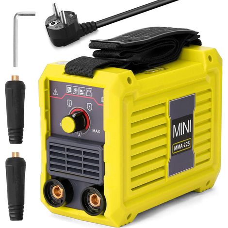 20-225A MMA-225 Machine à souder électrique Mini onduleur domestique Portable 220 V IGBT Petite machine à souder industrielle (Jaune) (1/5)