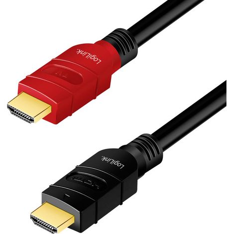 LogiLink HDMI AV Cavo [1x Spina HDMI - 1x Spina HDMI] 10 m Nero (1/5)