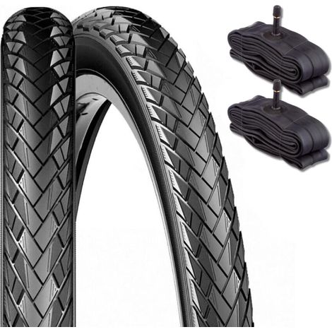 2 COPERTONI + 2 CAMERE D'ARIA SCHRADER AMERICA 20 x 1.75 (47-406) NERI PER BICI GRAZIELLA,CITY BIKE, BMX, BAMBINO PNEUMATICI STRADALI NERI IN GOMMA BICICLETTA (1/4)