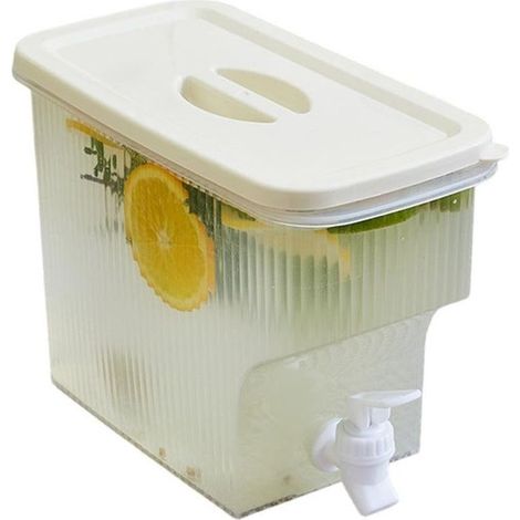 Carafe à eau de 3,9 L avec robinet, distributeur de boissons, récipient pour limonade, crème (1/5)