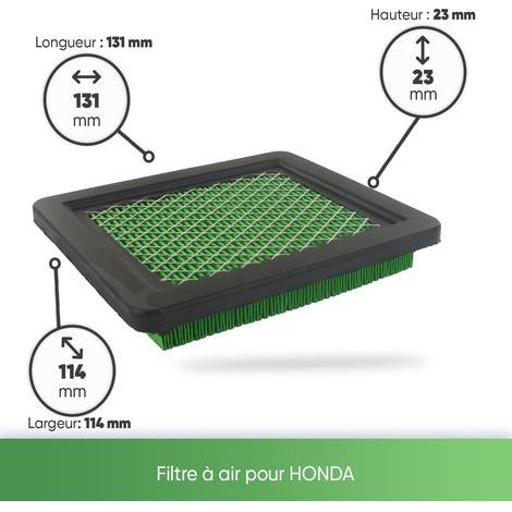 Filtre à Air Pour Tondeuse Honda - Remplace Origine 17211-ZS9-A02, 17211-ZL8-023 - L.131 mm x l.114 mm x H.23 mm (1/5)