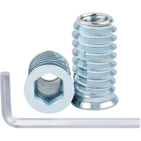 40 pieces M6 x 10 mm threaded inserts for wood, M6 blind rivet nuts, hex nuts, galvanized threaded inserts for socket head cap screws, threaded nuts, screw sleeves, screw head inserts