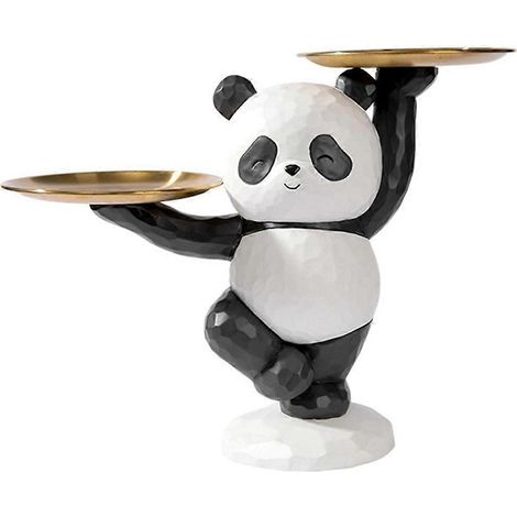 Schlüsselablage aus Kunstharz in Panda-Panda-Form, Schreibtischdekoration, niedliches Aufbewahrungsregal