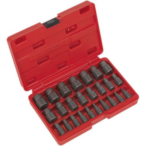 Sealey Multi-Spline Screw Extractor Set 25pc AK8182