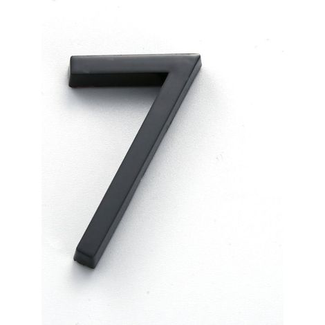 Plaque Numerique Porte - Chiffre 3D Auto-Adhesif En Resine ABS - Pour Extérieur Maison Hotel Bureau - 6 x 3,8 x 0,8 cm - Noir - Unité (1/4)