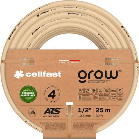 CellfastGROWGROW Tubo de Garden 4 Layer ATS Tricot Braided UV Resistant Anti Algae (3/4" 15m) (1/4)