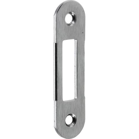 CONTROPIASTRA PER SERRATURA 'PATENT CENTRO' B.T. cromo opaco - interasse 90 mm  - BONAITI