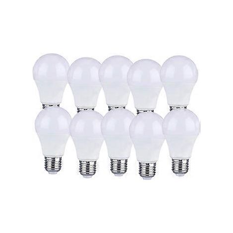 10er-Pack E27 9W A60 LED-Lampen – Warmweißes Licht (4000K) – 806 Lumen