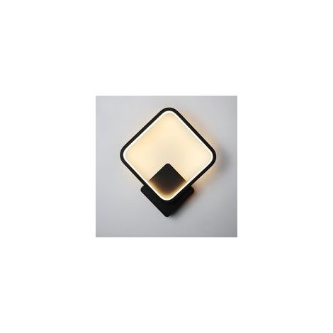 Applique murale d'intérieur LED noire, 12W 1200LM applique murale moderne avec 3 températures de couleur 3000K/4000K/6000K, adaptée au salon, à la chambre, à l'escalier et au couloir applique murale i (1/5)