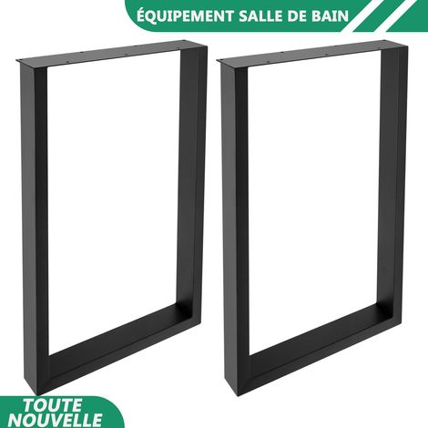 WAOBDLA 2pcs meubles jambes bricolage style industriel jambes de table en acier jambes de table à manger (1/5)